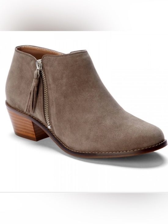 Vionic Shoes - Vionic Serena Suede Ankle Boot Booties In Taupe Women’s 9.5